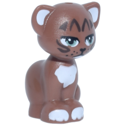 Cat, Friends Style, Sitting with Sand Green Eyes, Dark Brown Facial Markings, Black Nose and Whisker Dots, and White Auricles, Chin, Chest and Paws Pattern (Peri) Cat, Friends Style, Sitting with Sand Green Eyes, Dark Brown Facial Markings, Black Nose and Whisker Dots, and White Auricles, Chin, Chest and Paws Pattern (Peri)