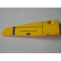 Technic, Panel Fairing # 6 Long Smooth, Side B with Panels and Black 'POWERFUNCTIONS' Pattern (Sticker) - Set 8043 Technic, Panel Fairing # 6 Long Smooth, Side B with Panels and Black 'POWERFUNCTIONS' Pattern (Sticker) - Set 8043