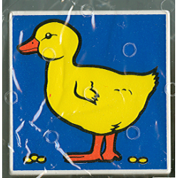 Duplo, Tile 2 x 2 x 1 with Duck Mosaic Picture 12 Pattern