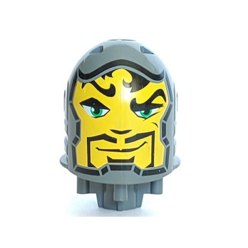Деталь LEGO bb0153pb03 Large Figure Head with Rascus Pattern