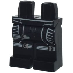 Hips and Legs with Side Panels and Dark Bluish Gray Straps with Silver Buckles Pattern Hips and Legs with Side Panels and Dark Bluish Gray Straps with Silver Buckles Pattern