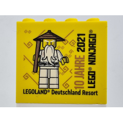 Brick 2 x 4 x 3 with 10 JAHRE 2021 LEGO NINJAGO LEGOLAND Deutschland Resort Pattern Brick 2 x 4 x 3 with 10 JAHRE 2021 LEGO NINJAGO LEGOLAND Deutschland Resort Pattern
