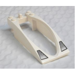 Windscreen 10 x 4 x 2 Curved with Bubble Cutout with Headlights Pattern (Stickers) - Set 7647 Windscreen 10 x 4 x 2 Curved with Bubble Cutout with Headlights Pattern (Stickers) - Set 7647