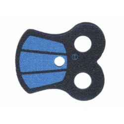 Minifigure Armor Pauldron Cloth with Black Neck, Convex Top, and 2 Thick Black Stripes Pattern