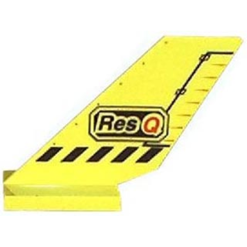 Деталь LEGO 6239px3 Tail Shuttle with Res-Q and Black Lines Pattern