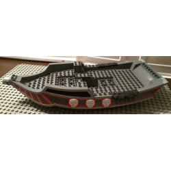 Duplo Boat Hull 14 x 31 Top Section with Red Trim and White Skulls Duplo Boat Hull 14 x 31 Top Section with Red Trim and White Skulls
