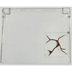 Glass for Window 1 x 4 x 3 - Opening with Dark Brown Cracks Pattern (Sticker) - Set 70424