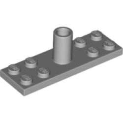 Plate, Modified 2 x 6 with Pole Holder Pin - Light Bluish Gray