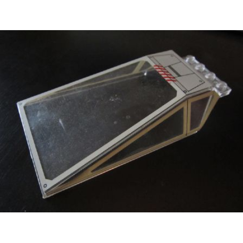 Деталь LEGO 30497pb001 Windscreen 12 x 6 x 2 with SW UCS X-wing Fighter Pattern (Sticker) - Set 7191