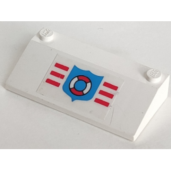 Slope 33 3 x 6 with Inner Walls with Coast Guard Pattern (Sticker) - Set 6353 Slope 33 3 x 6 with Inner Walls with Coast Guard Pattern (Sticker) - Set 6353