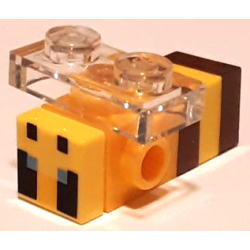 Minecraft Bee, Passive with Side Stud - Brick Built Minecraft Bee, Passive with Side Stud - Brick Built