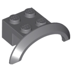 Vehicle, Mudguard 4 x 2 1/2 x 1 with Arch Round - Dark Bluish Gray Vehicle, Mudguard 4 x 2 1/2 x 1 with Arch Round - Dark Bluish Gray