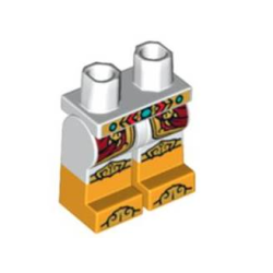 Hips and Legs with Bright Light Orange Boots with Gold Toes, Dark Red Armor Plates, Jeweled Belt Pattern Hips and Legs with Bright Light Orange Boots with Gold Toes, Dark Red Armor Plates, Jeweled Belt Pattern