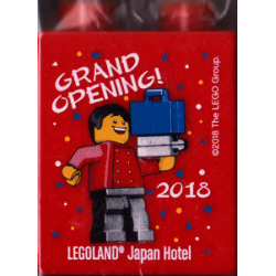 Duplo, Brick 1 x 2 x 2 with Grand Opening! 2018 LEGOLAND Japan Hotel Pattern Duplo, Brick 1 x 2 x 2 with Grand Opening! 2018 LEGOLAND Japan Hotel Pattern