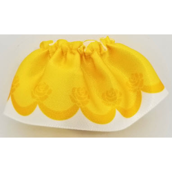 Duplo Wear Cloth Skirt Satin with Yellow Layered Top Skirt and Orange Roses Pattern Duplo Wear Cloth Skirt Satin with Yellow Layered Top Skirt and Orange Roses Pattern