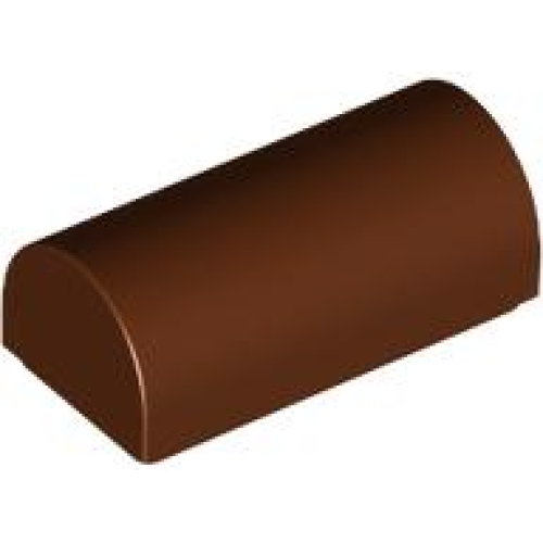 Деталь LEGO 3563 Slope, Curved 1 x 2 x 2/3 Double - Reddish Brown