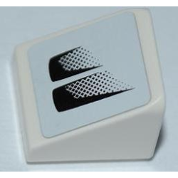 Slope 30 1 x 1 x 2/3 with Black Air Intake Double Faded on White Background Pattern Model Left (Sticker) - Set 8149