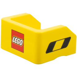 Primo Vehicle Cargo Bed with Lego Logo and Safety Stripes Pattern Primo Vehicle Cargo Bed with Lego Logo and Safety Stripes Pattern