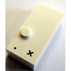 Brick, Braille 2 x 4 with 1 Stud with Black Period (.) / Multiplication Sign (×) Pattern (dots-3 ⠄) Brick, Braille 2 x 4 with 1 Stud with Black Period (.) / Multiplication Sign (×) Pattern (dots-3 ⠄)