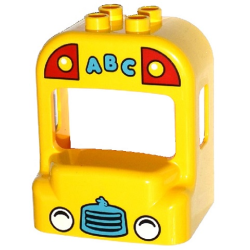 Duplo Cabin Bus with Headlights, Grille and 'ABC' Pattern Duplo Cabin Bus with Headlights, Grille and 'ABC' Pattern