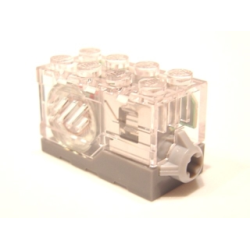 Electric, Sound Brick 2 x 4 x 2 with Trans-Clear Top and Revving Motor Sound