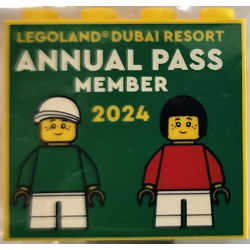 Brick 2 x 4 x 3 with LEGOLAND Dubai Resort 2024 Annual Pass Member Pattern