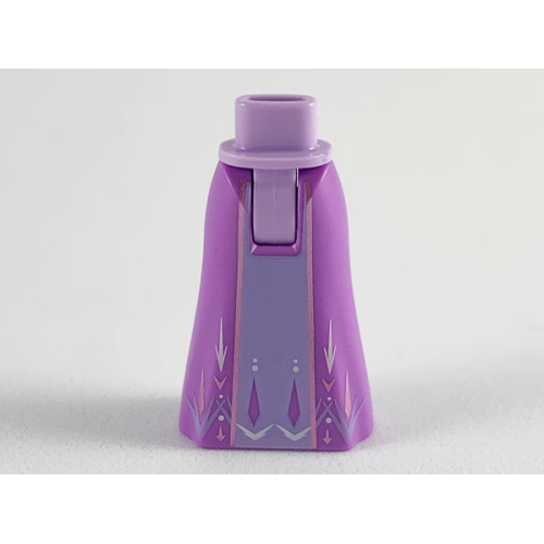 Деталь LEGO 15875c157pb001 Mini Doll Hips and Skirt Full Length with Lavender Middle and Arendelle Pattern - Thick Hinge