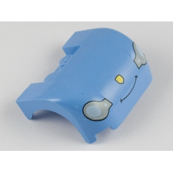 Vehicle, Mudguard 3 x 4 x 1 2/3 Curved with Front with Headlights, Thin Smile and Nose Pattern Vehicle, Mudguard 3 x 4 x 1 2/3 Curved with Front with Headlights, Thin Smile and Nose Pattern