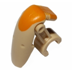 Minifigure, Head, Modified Mechanical (SW Battle Droid) with Orange Insignia Pattern