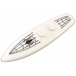 Minifigure, Utensil Surfboard Standard with Black Spider and Spider Web Pattern (Stickers) - Set 76059
