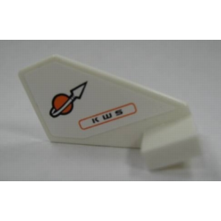 Tail Shuttle, Small with Modified Classic Space Logo and 'K W S' Pattern on Both Sides (Stickers) - Set 7695