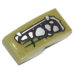 Slope, Curved 2 x 1 x 2/3 with Crocodile Scales Pattern Model Left Side (Sticker) - Set 70126 Slope, Curved 2 x 1 x 2/3 with Crocodile Scales Pattern Model Left Side (Sticker) - Set 70126