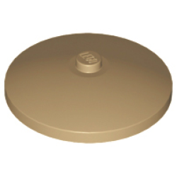 Dish 4 x 4 Inverted (Radar) with Solid Stud - Dark Tan