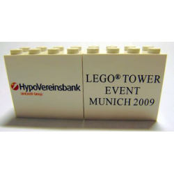 Brick 2 x 4 x 3 with LEGO Tower Event Munich 2009 Pattern and HypoVereinsbank Logo on Reverse Brick 2 x 4 x 3 with LEGO Tower Event Munich 2009 Pattern and HypoVereinsbank Logo on Reverse