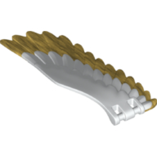 Деталь LEGO 11777pb02 Eagle Wing - Right with Gold Feathers Pattern