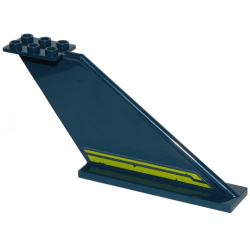 Tail 12 x 2 x 5 with Two Lime Stripes with Cut Out Edges Pattern Model Right Side (Sticker) - Set 70839 Tail 12 x 2 x 5 with Two Lime Stripes with Cut Out Edges Pattern Model Right Side (Sticker) - Set 70839