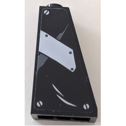 Slope 75 2 x 1 x 3 Hollow Stud with Metal Plate and 3 Screws Pattern (Sticker) - Set 70915 Slope 75 2 x 1 x 3 Hollow Stud with Metal Plate and 3 Screws Pattern (Sticker) - Set 70915