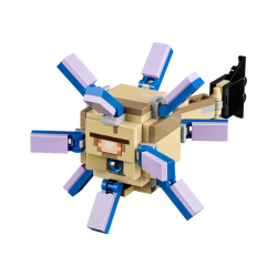 Minecraft Guardian, Elder (Tan Plate 1 x 2 on Tail) - Brick Built