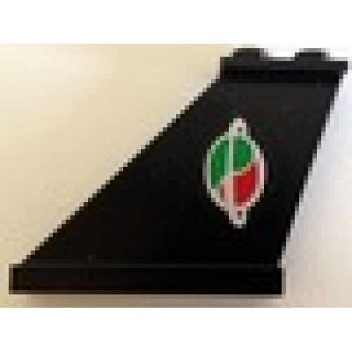 Деталь LEGO 2340pb051R Tail 4 x 1 x 3 with Octan-Space Logo Pattern on Left (Model Right Side) (Sticker) - Set 70816