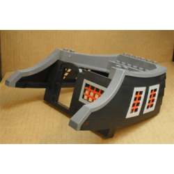 Duplo Boat Aft Cabin with Red Windows and Door Opening Duplo Boat Aft Cabin with Red Windows and Door Opening