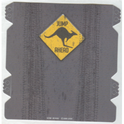 Plastic Ramp Cover with Tire Tracks and 'JUMP AHEAD' Kangaroo Sign Pattern (8490)