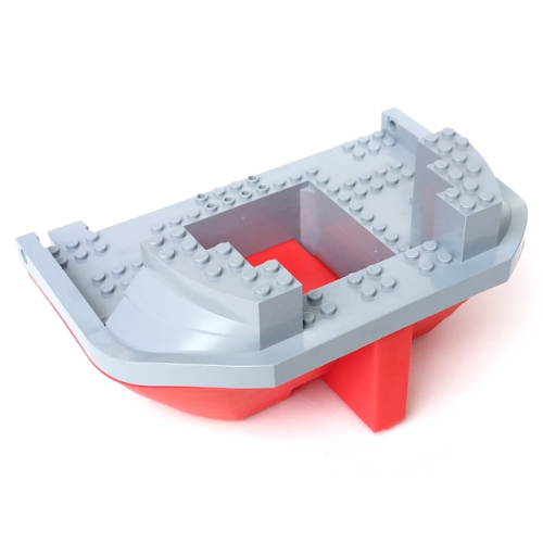 Деталь LEGO 47986c01 Boat, Hull Giant Stern 15 x 22 with Light Bluish Gray Top (47986 / 47981)