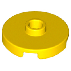Tile, Round 2 x 2 with Open Stud - Yellow