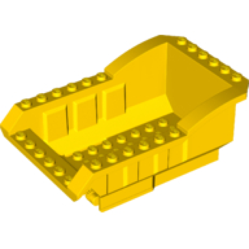 Деталь LEGO 18926c02 Vehicle, Tipper Bed 12 x 8 x 5 with Fixed (Same Color) Hinge Plate (18926 / 44570) - Bright Green