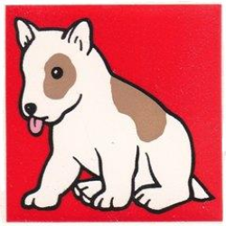 Duplo, Tile 2 x 2 x 1 with Dog Mosaic Picture 12 Pattern