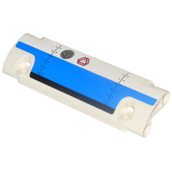 Technic, Panel Curved 11 x 3 with Blue and Black Panel and Danger Exclamation Mark Pattern Model Left (Sticker) - Set 42025