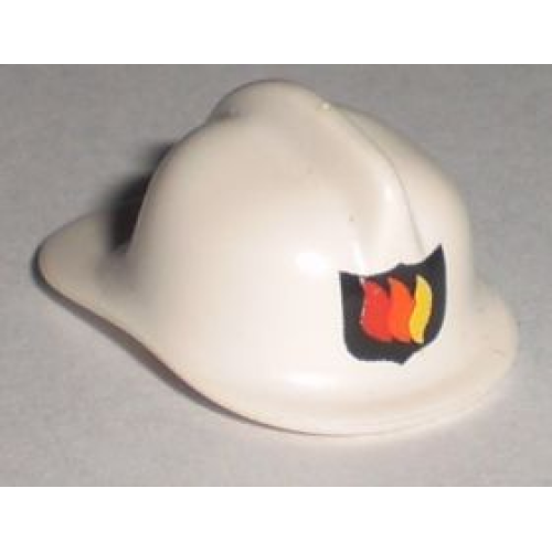 Деталь LEGO 3834pb01 Minifigure, Headgear Fire Helmet with Fire Logo Badge Pattern