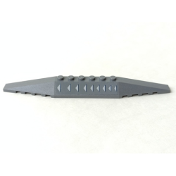 Wedge 2 x 16 Triple with 9 Light Bluish Gray Triangles Pattern Model Left Side (Sticker) - Set 8095