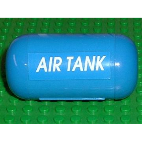 Деталь LEGO 67c01pb01 Pneumatic Air Tank with White 'AIR TANK' Pattern (Sticker) - Set 8250