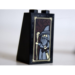 Slope 75 2 x 2 x 3 - Solid Studs with Portrait of Gandalf the Grey Pattern (Sticker) - Set 10237 Slope 75 2 x 2 x 3 - Solid Studs with Portrait of Gandalf the Grey Pattern (Sticker) - Set 10237